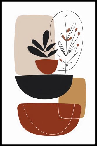 Plakat 56,6x86,4cm Botaniczna Abstrakcja na Arena.pl
