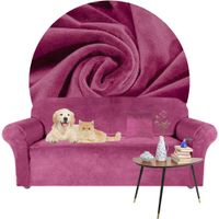 POKROWIEC NA KANAPĘ SOFĘ WELUR 145-185 CIEMNY RÓŻ