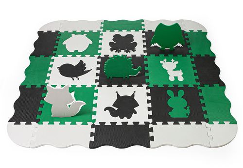 Mata Piankowa Edukacyjna Puzzle Dla Dzieci 114X114 Gruba Zielona na Arena.pl