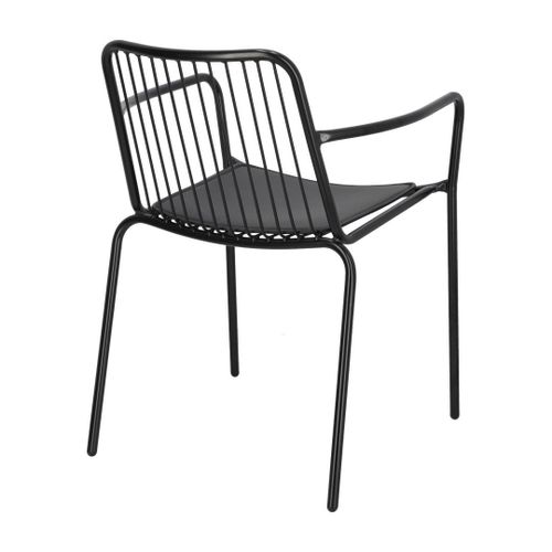 Krzesło Bill Arm Black z poduszką PU na Arena.pl