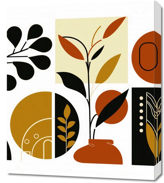 Obraz 60x70cm Kolaż Botaniczny zdjęcie 1
