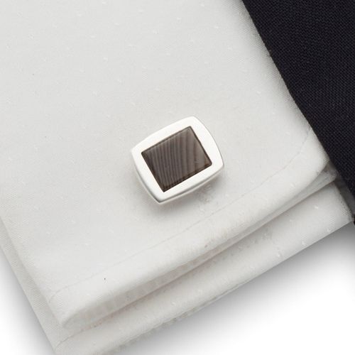 Prezent Spinki do mankietów z krzemieniem | Srebro na Arena.pl