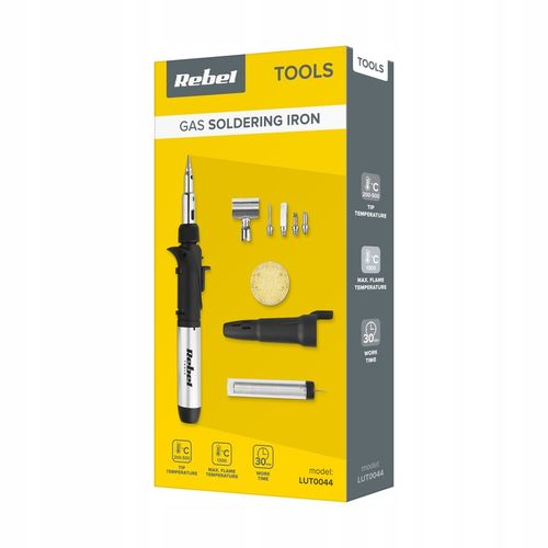 Lutownica gazowa zestaw (FK-062) 200°C - 500°C Rebel, opalarka palnik na Arena.pl