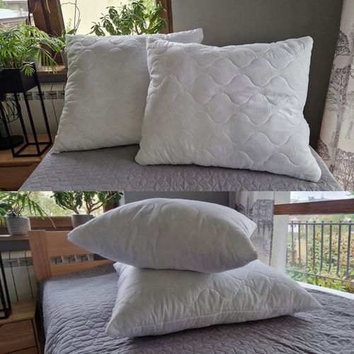 2x PODUSZKA 70x80 ANTYALERGICZNA PIKOWANA ZAMEK 1100g Gruba i Puszysta na Arena.pl