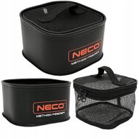 POJEMNIK EVA + SITKO NECO METHOD FEEDER DO MOCZENIA PELLETU 18x18x10cm