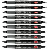 Marker foliopis permanentny do CD pisak TOMA dwustronny czarny x 10szt