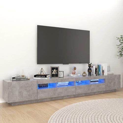 Szafka pod TV z oświetleniem LED, szarość betonu, 260x35x40 cm na Arena.pl