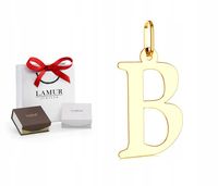 ZŁOTA LITERKA B ZAWIESZKA 333 PREZENT + GRATISY