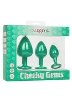 Trzy Kryształowe Silikonowe Korki Analne - Cheeky Gems