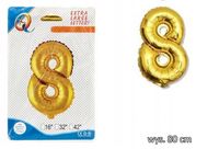 BALONY FOLIOWE CYFERKI BALON FOLIOWY CYFRA 8 80CM