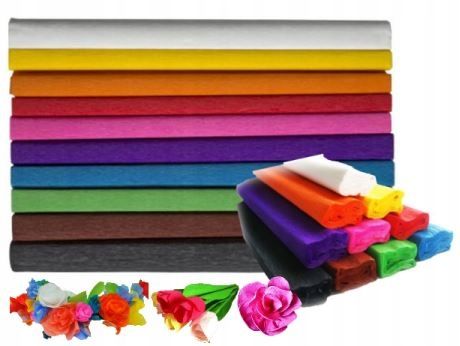 Bibuła marszczona szkolna 25x200 10 kolorów MIX Happy Color do wyprawki na Arena.pl