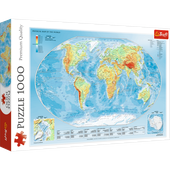 TREFL 10463 Puzzle 1000 Mapa fizyczna świata