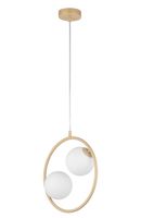 Sypialniana lampa wisząca Ring zwis nad łóżko biały złoty