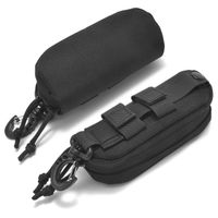 Taktyczne etui na okulary - Czarne mocne z karabińczykiem ET-137