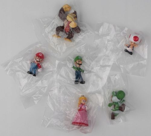6x FIGURKI SUPER MARIO BROS LUIGI PEACH YOSHI TOAD na Arena.pl
