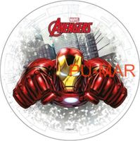 Opłatek na tort Urodziny Avengers Iron Man Tekst Gratis