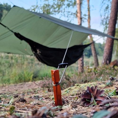 Płachta biwakowa wodoodporna turystyczna Bushmen Easy Tarp 3 x 3 m Green na Arena.pl