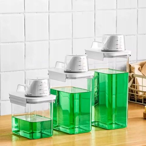 POJEMNIK NA DETERGENTY PROSZEK DO PRANIA Z MIARKĄ PŁYN DO PŁUKANIA 1800ml na Arena.pl