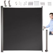 Markiza Boczna Tarasowa Luaro Parawan Zwijany 180 X 400 Cm Szary