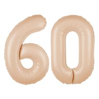 Balony foliowe liczba 60 karmelowy 100 cm