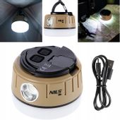 LAMPA LATARKA TURYSTYCZNA KEMPINGOWA POD NAMIOT USB LED 500+100 lm NILS CAM