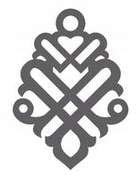 Zawieszka dekor ozdoba ażurowa dekoracja Z4 szara