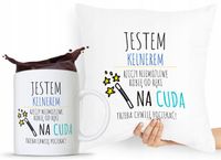 Zestaw Poduszka + Kubek Dla Kelnera Prezent Z Nadrukiem Ze Zdjęciem