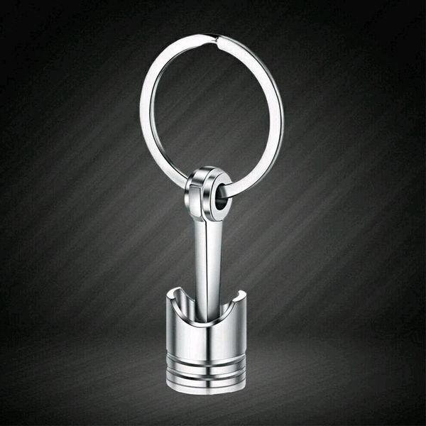 Breloczek Srebrny Tłok Silnikowy Piston Amulet Engine Piston Pipe do Auta zdjęcie 4