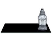 SZKLANA PODSTAWKA POD ZNICZE z dedykacją 50x20cm Czerń 486l