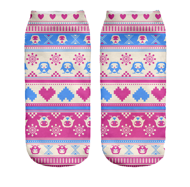 Skarpetki-stopki bawełniane fullprint ŚWIĘTA zdjęcie 1