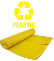 mocne worki na śmieci odpady 120l żółte 25 szt
