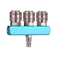 rozdzielacz rozgałęźnik pneumatyczny kompresora 3-drożny szybkozłączki 1/4”