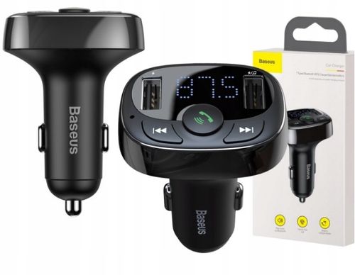 BASEUS TRANSMITER ŁADOWARKA 2xUSB FM BLUETOOTH CZYTNIK KART MICRO SD na Arena.pl