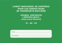 książka czasu pracy kierowcy pl - de - fr - 30 szt.