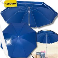 NIEBIESKI PARASOL NA PLAŻĘ 180CM PLAŻOWY OGRODOWY ŁAMANY SKŁADANY BIWAKOWY