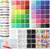 Zestaw 11000 Koralików 48 Kolorów 7 Rodzajów Liter Tworzenie Biżuterii