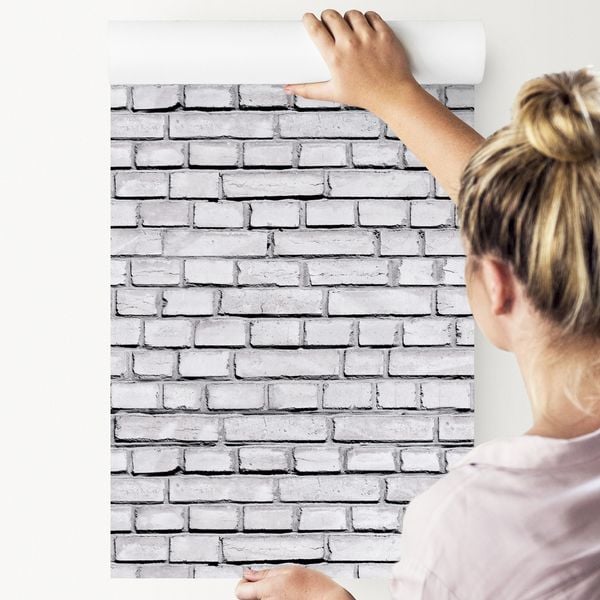 Tapeta Jasny Ceglany Mur zdjęcie 4