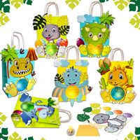 Zestaw do tworzenia własnych torebek z Motywem Dinozarów 6 sztuk