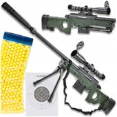 KARABIN SNAJPERSKI NA KULKI PLASTIKOWE SNAJPERKA LUNETA + 800 KULEK ZABAWKA