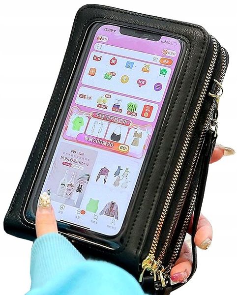 Damska Torebka Na Telefon Mini Portfel Listonoszka zdjęcie 6