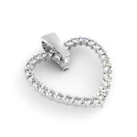 SREBRNY WISIOREK SERDUSZKO Z CYRKONIAMI PRÓBA SREBRA 925