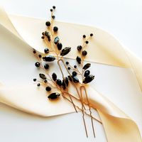 Komplet ozdób złotych czarnych do koka fryzury upięcia ELEGANCKIE ozdoby