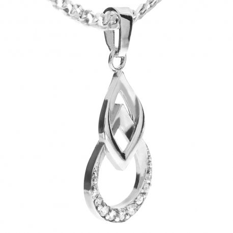 SREBRNY KOMPLET PRZESTRZENNY Z CYRKONIAMI SREBRO PRÓBY 925 zdjęcie 5