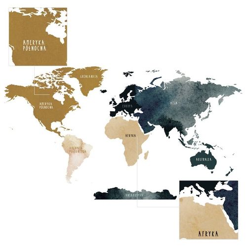 Naklejka Mapa Świata DK334 L na Arena.pl