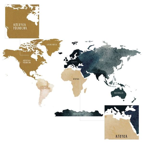 Naklejka Mapa Świata DK334 L zdjęcie 4