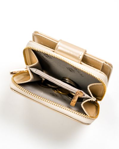 mały portfel damski ze skóry ekologicznej na zatrzask i suwak - peterson na Arena.pl