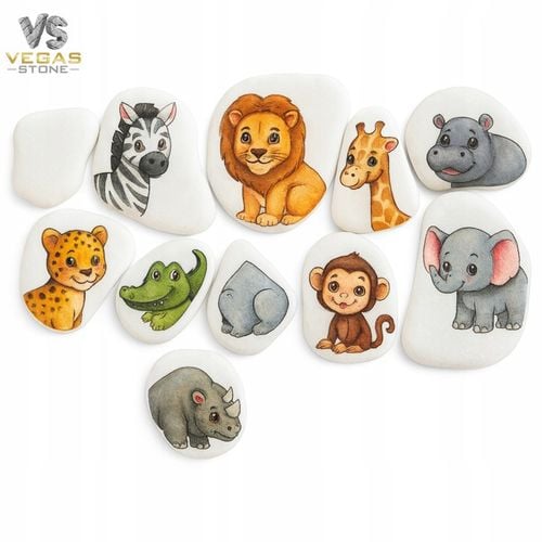 KAMIENIE DO MALOWANIA DLA DZIECI BIAŁE PŁASKIE 4-6CM GŁADKIE ZESTAW na Arena.pl