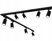 Zestaw Szynoprzewód Szyna 4m + 8x Lampa GU10 LED czarna