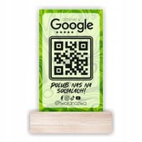 Personalizowana tabliczka z QR do opinii na Google Nadruk UV na statuetce
