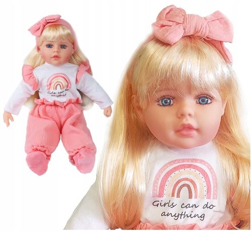 Lalka bobas jak żywa duża 56cm lalki interaktywna mówi śpiewa 2języki uczy na Arena.pl